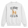 Sweat Gris Chiné Les chèvres c'est la vie
