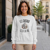 Sweat Gris Chiné Les cristaux c'est la vie