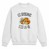 Sweat Gris Chiné Les croissants c'est la vie