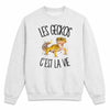 Sweat Gris Chiné Les geckos c'est la vie