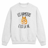 Sweat Gris Chiné Les hamsters c'est la vie