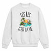 Sweat Gris Chiné Les îles c'est la vie