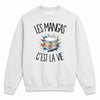 Sweat Gris Chiné Les mangas c'est la vie