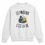 Sweat Gris Chiné Les minéraux c'est la vie