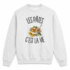 Sweat Gris Chiné Les pâtes c'est la vie