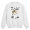 Sweat Gris Chiné Les perles c'est la vie