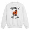 Sweat Gris Chiné Les poneys c'est la vie