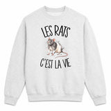 Sweat Gris Chiné Les rats c'est la vie