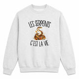 Sweat Gris Chiné Les serpents c'est la vie
