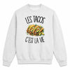 Sweat Gris Chiné Les tacos c'est la vie