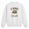 Sweat Gris Chiné Les vacances c'est la vie