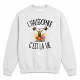 Sweat Gris Chiné L'haltérophilie c'est la vie