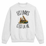 Sweat Gris Chiné Les livres c'est la vie