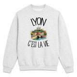 Sweat Gris Chiné Lyon c'est la vie