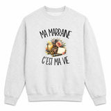 Sweat Gris Chiné Ma marraine c'est ma vie