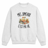 Sweat Gris Chiné Mes jumeaux c'est ma vie