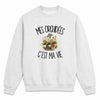 Sweat Gris Chiné Mes orchidées c'est ma vie