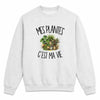 Sweat Gris Chiné Mes plantes c'est ma vie