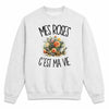Sweat Gris Chiné Mes roses c'est ma vie