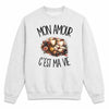 Sweat Gris Chiné Mon amour c'est ma vie