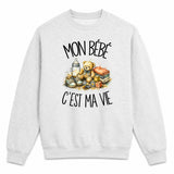 Sweat Gris Chiné Mon bébé c'est ma vie