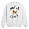 Sweat Gris Chiné Mon Bengal c'est ma vie