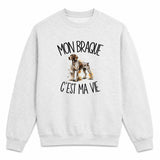 Sweat Gris Chiné Mon Braque c'est ma vie