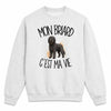 Sweat Gris Chiné Mon Briard c'est ma vie