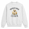 Sweat Gris Chiné Mon Bulldog Anglais c'est ma vie