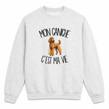 Sweat Gris Chiné Mon Caniche c'est ma vie
