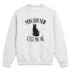 Sweat Gris Chiné Mon chat noir c'est ma vie