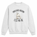 Sweat Gris Chiné Mon Dogue Argentin c'est ma vie