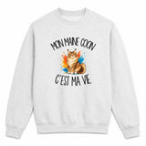 Sweat Gris Chiné Mon Maine Coon c'est ma vie