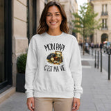 Sweat Gris Chiné Mon papi c'est ma vie