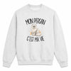 Sweat Gris Chiné Mon Persan c'est ma vie