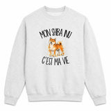Sweat Gris Chiné Mon Shiba Inu c'est ma vie