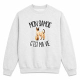 Sweat Gris Chiné Mon Siamois c'est ma vie