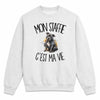 Sweat Gris Chiné Mon Staffie c'est ma vie