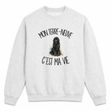Sweat Gris Chiné Mon Terre-Neuve c'est ma vie