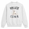 Sweat Gris Chiné Mon Westie c'est ma vie