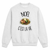 Sweat Gris Chiné Noël c'est la vie