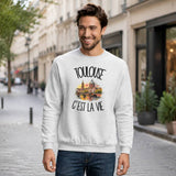 Sweat Gris Chiné Toulouse c'est la vie