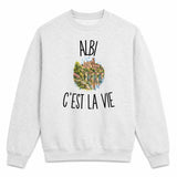 Sweat Gris Chiné Albi c’est la vie