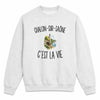 Sweat Gris Chiné Chalon-sur-Saône c’est la vie