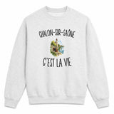 Sweat Gris Chiné Chalon-sur-Saône c’est la vie