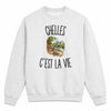 Sweat Gris Chiné Chelles c’est la vie
