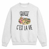 Sweat Gris Chiné Grasse c’est la vie