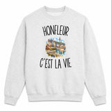 Sweat Gris Chiné Honfleur c’est la vie