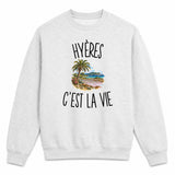 Sweat Gris Chiné Hyères c’est la vie