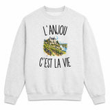 Sweat Gris Chiné L’Anjou c’est la vie